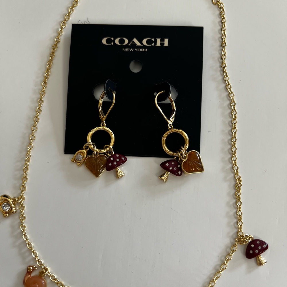 Couch necklace and earrings